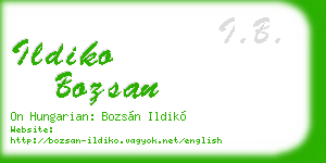 ildiko bozsan business card